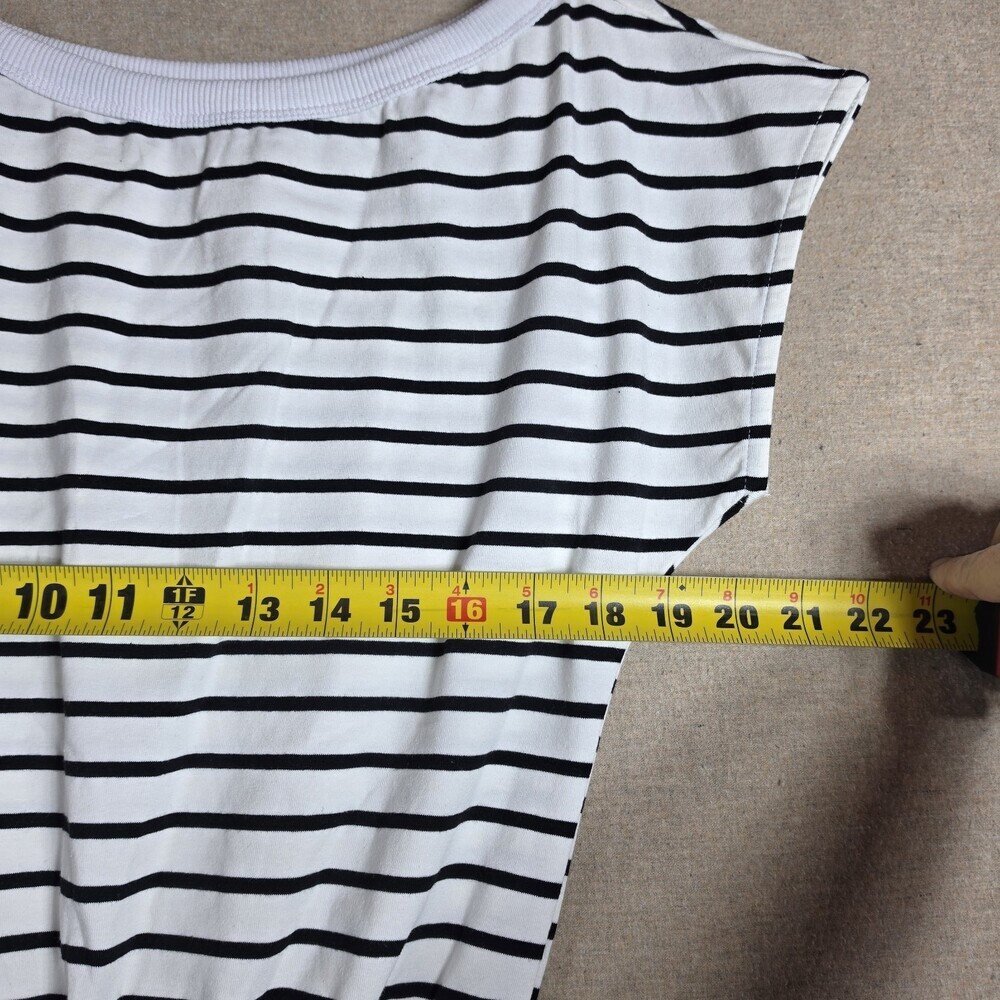 Cider Romper Women Size Small Black White Stripes Short Sleeve Shorts NWT - Picture 7 of 14